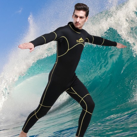 Sbart Wetsuit Mm Neoprene Surf Diving Full Suit Men Black Hd Sb