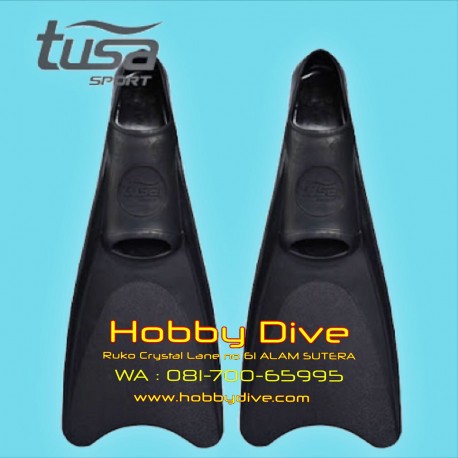 TUSA Fins Snorkel Sport Rubber Full Foot Black SF-1202