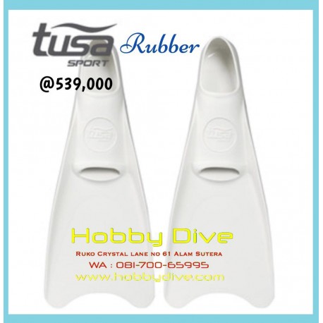 TUSA Fins Snorkel Sport Rubber Full Foot White UF-1202