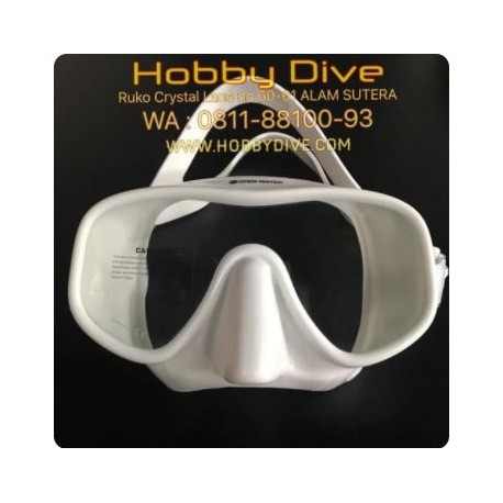 OPEN WATER Mask Silicon Single Lense All White Scuba Diving