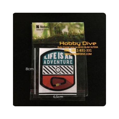 [P-142] Nobel Sticker Life is an Adventure Accessories Diving