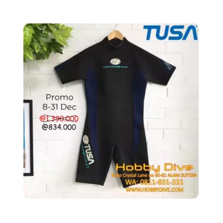 Tusa Wetsuit 3.5mm Shorty (Male)