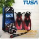 Tusa Visio Tri-Ex Adult Travel Set UP-3521QB-MDR RED Alat Snorkeling