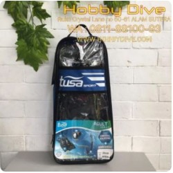 Tusa Powerview Adult Dry Travel Set UP-2521B Alat Diving Snorkeling