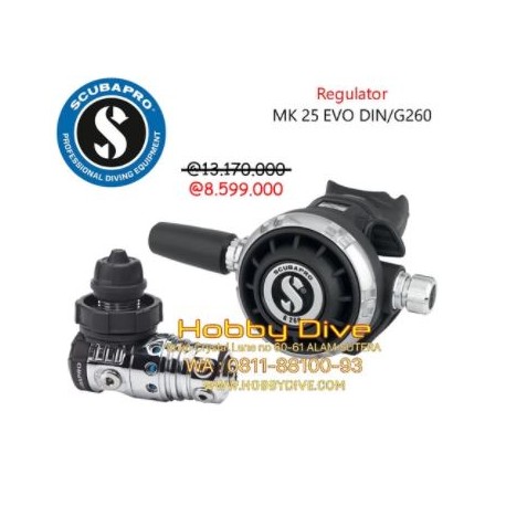 SCUBAPRO Regulator MK25 Evo DIN/G260 Scuba Diving Alat Selam