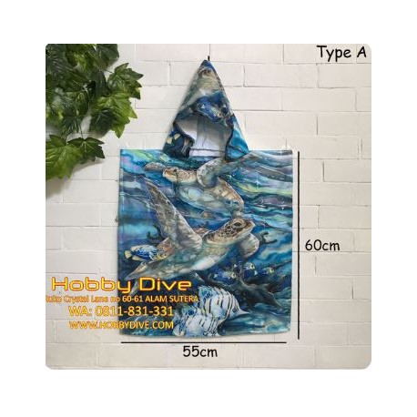 Diving Suit Towel Poncho Hood Quick Dry HD-089