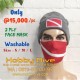 Masker Kain 2 Ply Katun + Ear Loop Dive Flag Face Mask HD-602