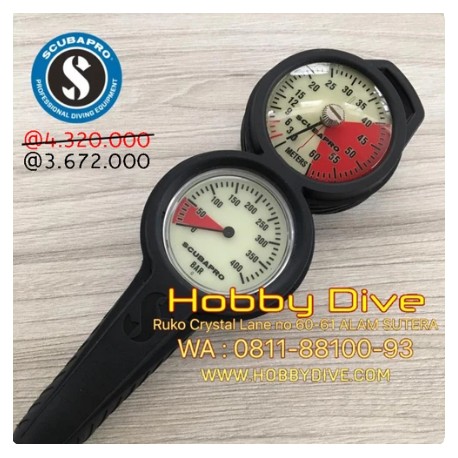 SCUBAPRO Gauge 2in1 SPG Scuba Diving Alat Diving