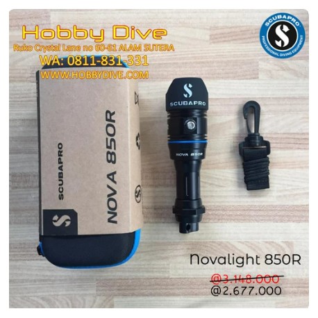 SCUBAPRO Novalight 850R Torch Scuba Diving Alat Diving