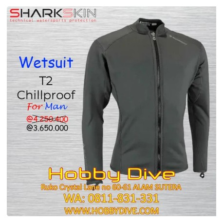 Sharkskin T2 Chillproof Long Sleeve Full Zip Man - Scuba Diving