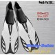 SEAC Fins Full Foot Ala Bianco - Scuba Diving Alat Diving Alat Snorkeling