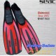 SEAC Fins Full Foot Fuga Rosso - Scuba Diving Alat Diving Alat Snorkeling