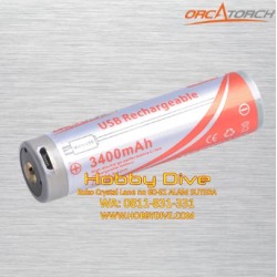 ORCATORCH USB Battery 18650 3400mAh - Scuba Diving Accessories