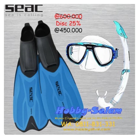 SEAC Snorkeling Set Tris Spinta S/KL Acquamarina - Scuba Diving