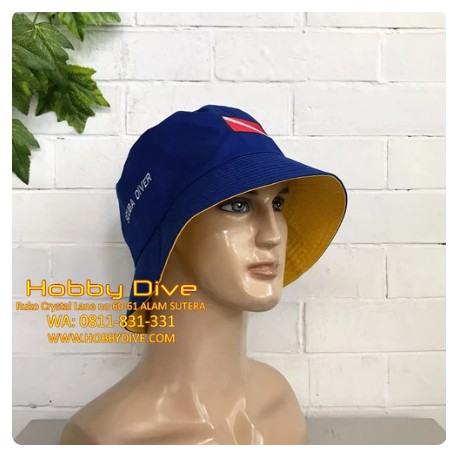 Nobel Bucket Hat Scuba Diver with Button P-210