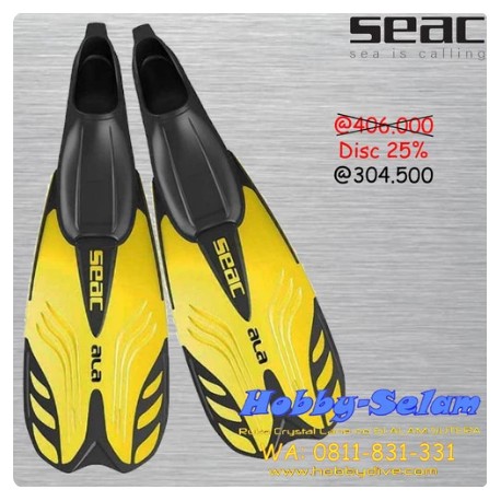 SEAC Fins Full Foot Ala Giallo - Scuba Diving Alat Snorkeling