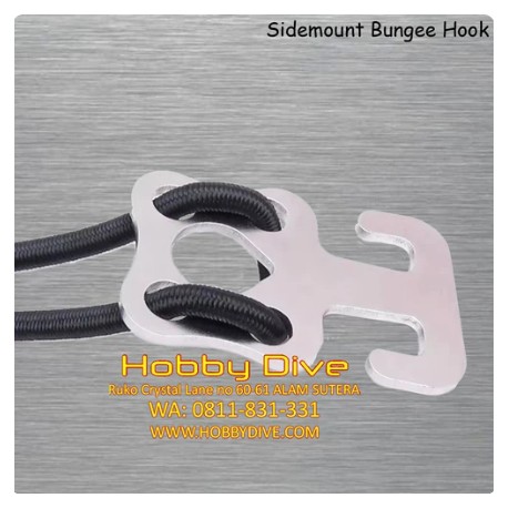 Sidemount Bungee Hook Buckle Webbing Keeper Plate HD-418