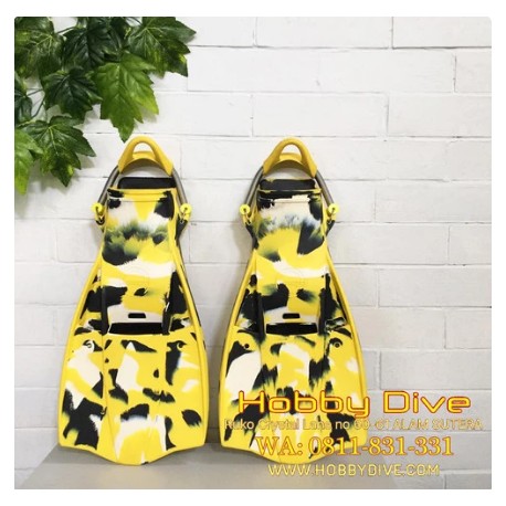 Aquatec Fin Camo Yellow Technical Fin - Scuba Diving