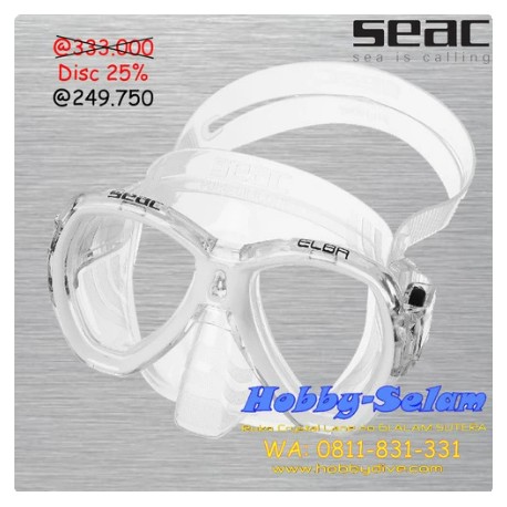 SEAC Mask Maschera Elba S/KL Bianco - Scuba Diving Alat Diving