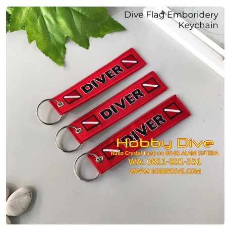 [HD-218] Diver Flag Embroidery Key Chain