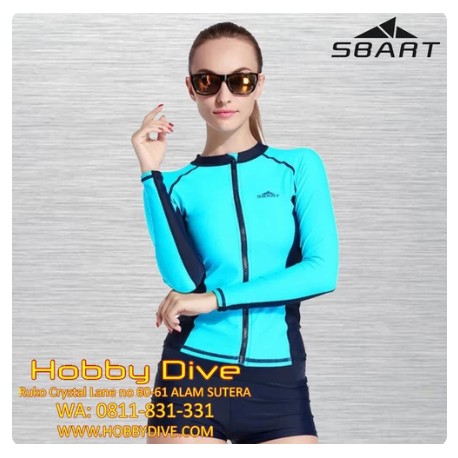 Rashguard Front Zip Long Sleeve Scuba Diving SBART HD-SB52