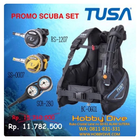 TUSA SCUBA SET Liberator + RS1001 + SS-11 + SCA280 SET-01