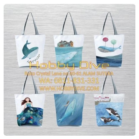 Tote Bag Ocean Searies Design Printed Beach Bag HD-449