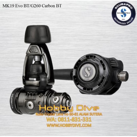 Scubapro Regulator MK19 Evo BT/G260 Carbon BT Scuba Diving Alat Diving